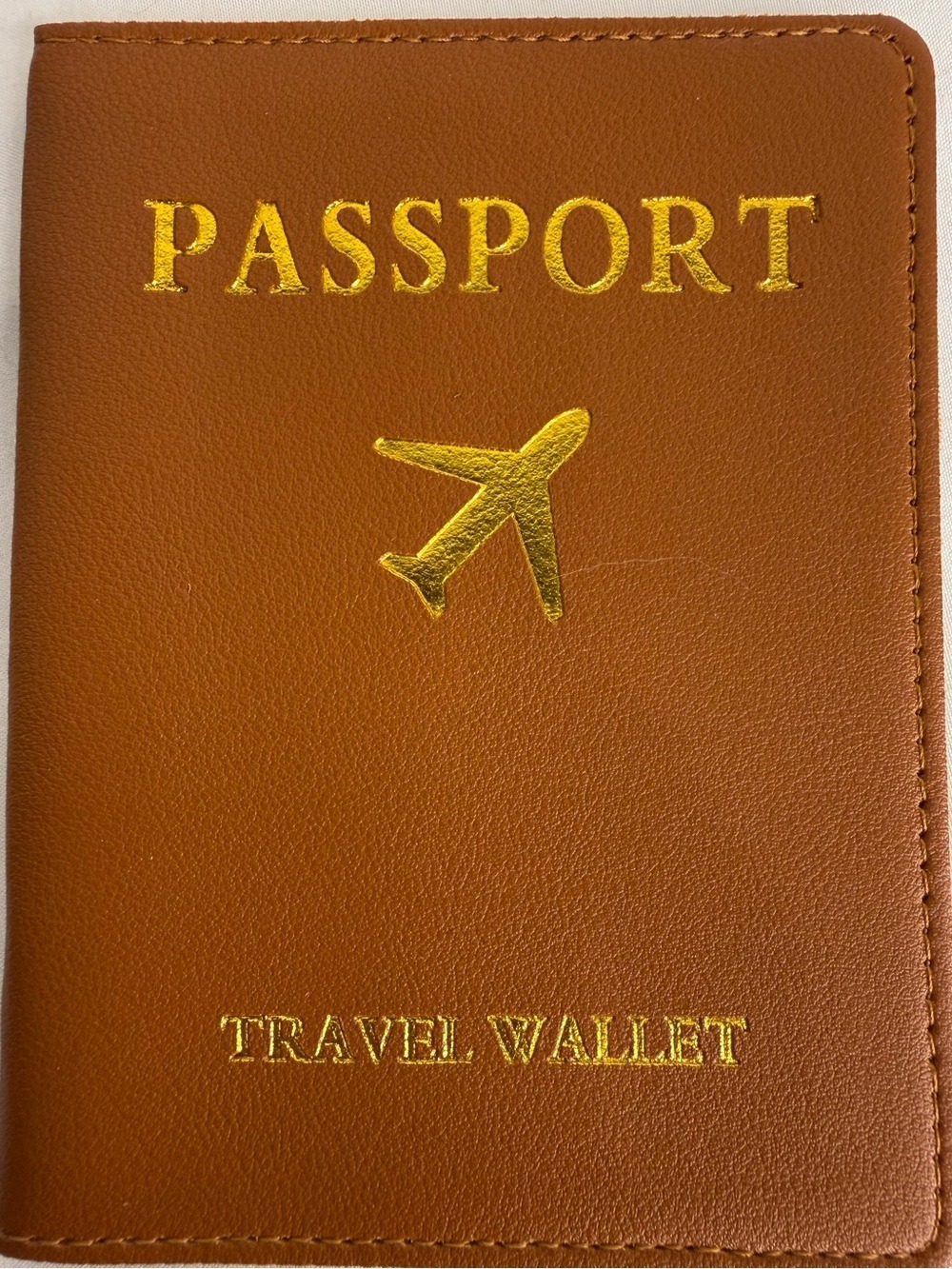 PASSPORT USA PASSPORT FOLDING ID HOLDER/CASE/ COVER BROWN
